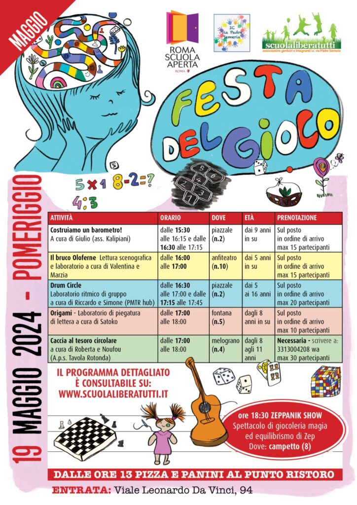 Festa del gioco- domenica 19 maggio pomeriggio